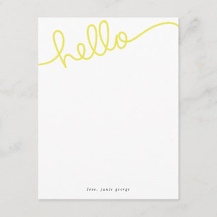 Hej Note Card Inbjudningar