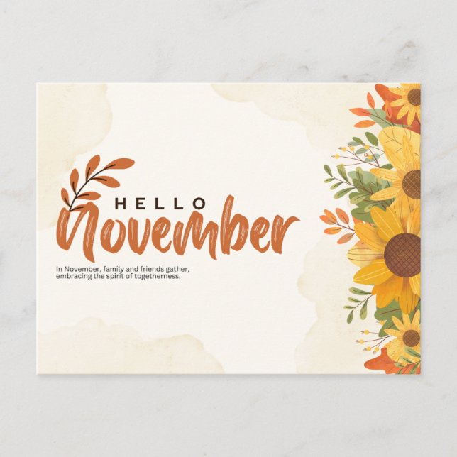 Hej november  vykort (Framsida)
