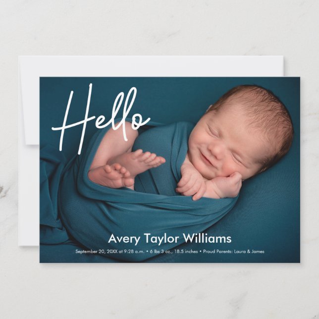 Hej nyfödd baby-foto (Framsida)