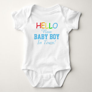 Hej Nyfödd bebis Boy i Town Baby Shirt T-shirt