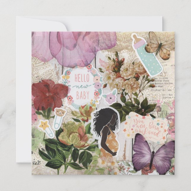 Hej Nyfödd bebis! Flyttkort för babyskor (Framsida)