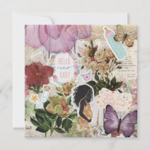 Hej Nyfödd bebis! Flyttkort för babyskor