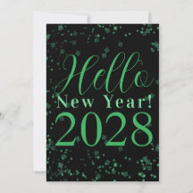 Hej Nytt År! Gott Nytt År Grönt Svart Glitter