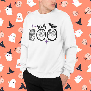 Hej och hej, Boo Halloween Fladdermus och Webben Lång Ärmad Tröja
