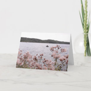 Hej och Tänker på Dig Paddling Natur Foto Kort