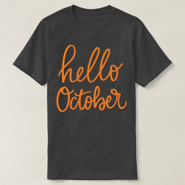 Hej oktober t shirt (Design framsida)