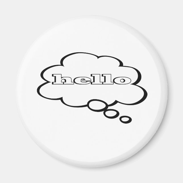 Hej Ord Bubble Magnet (Framsidan)