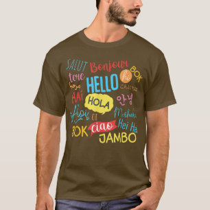 Hej Ord på olika språk T Shirt