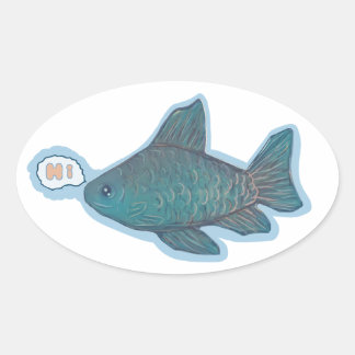 Hej Ovalt Klistermärke