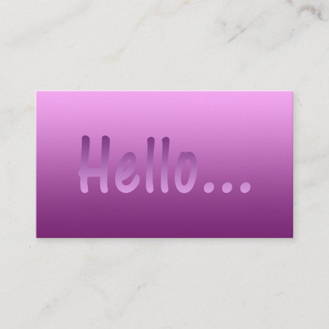 Hej övertoning Rosa ett Färg med Anpassningsbar te Visitkort (Framsida)