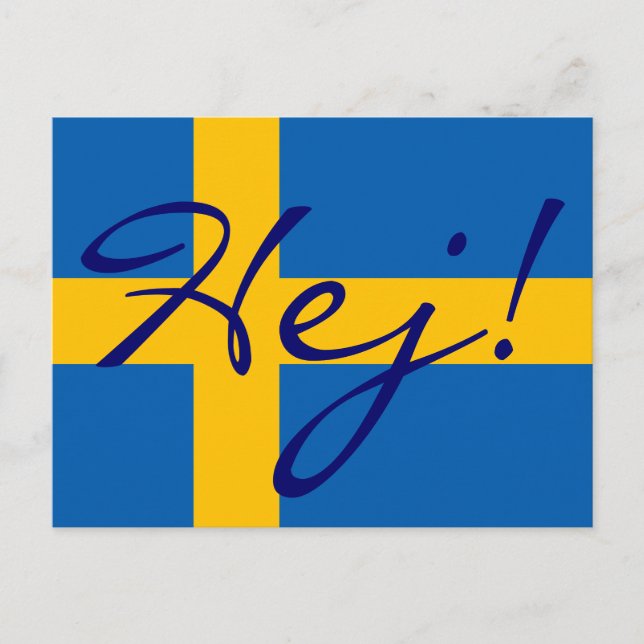 Hej på svenska! Svenska vykort (Framsida)