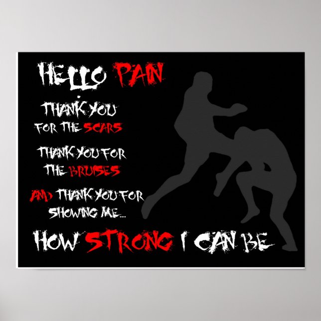 "Hej Pain" - MMA Inspirational Poster (Framsidan)