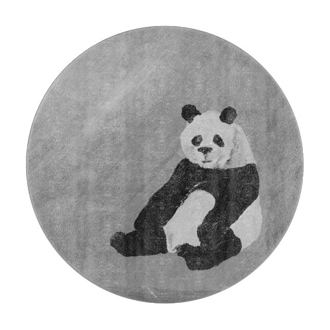 Hej, Panda! Rund skärbräda (Framsidan)
