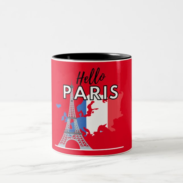 Hej Paris Tvåtons Kaffe Mugg (Center)