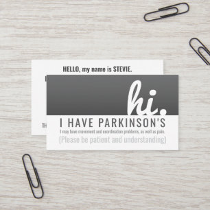 hej parkinson sjukdom patient visitkort