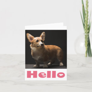 Hej Pembroke Corgi Puppy Hund Blank Note-kort Kort