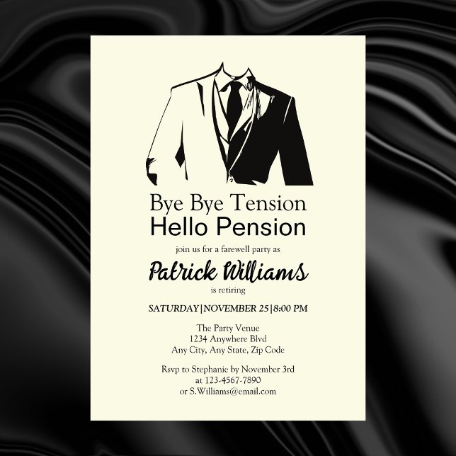 Hej Pension Formell Corporate Manar Pension Inbjudningar (Skapare uppladdad)