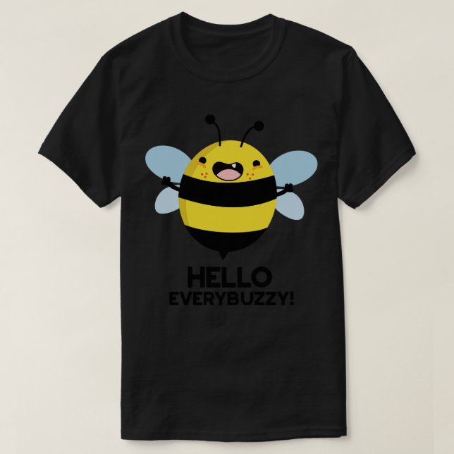 Hej Perbuzzy Funny Bee Pun 1 T Shirt (Design framsida)