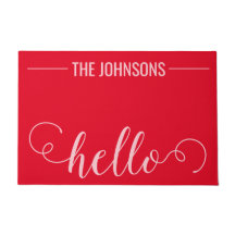 HEJ Personlig Family Namn Välkomstmässor Red