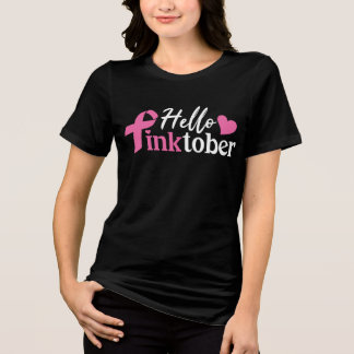 Hej Pinktober Breast Cancer Awareness Månad T Shirt