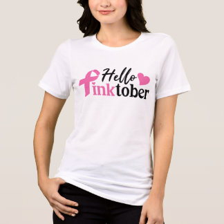 Hej Pinktober Breast Cancer Awareness Månad T Shirt