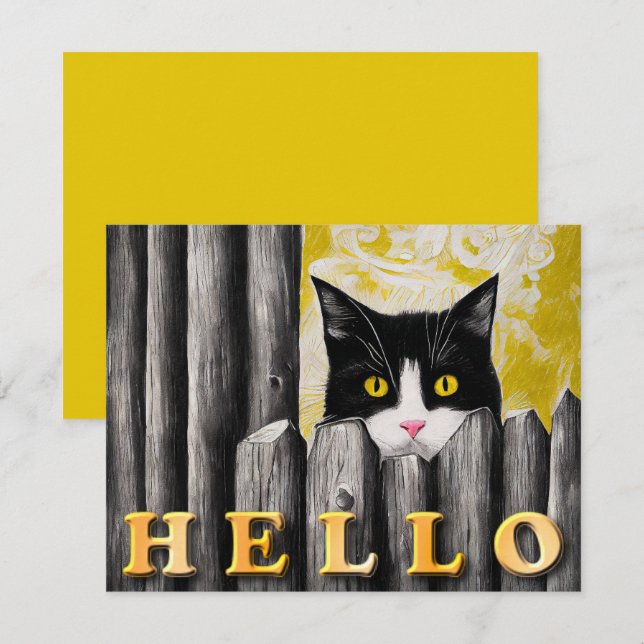 Hej - platta kort för användning av kute (Fram/baksida)