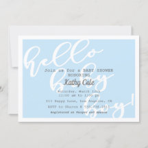 Hej Pojke - Blue Modern Baby Shower