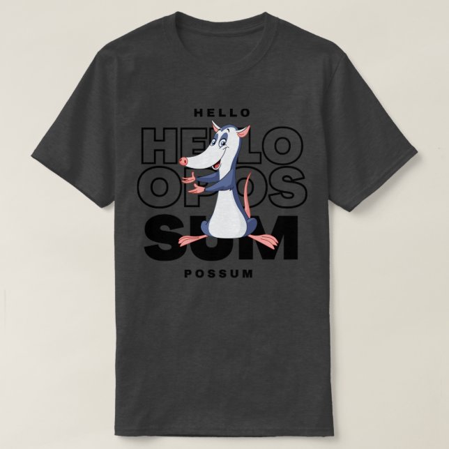 Hej possum t shirt (Design framsida)