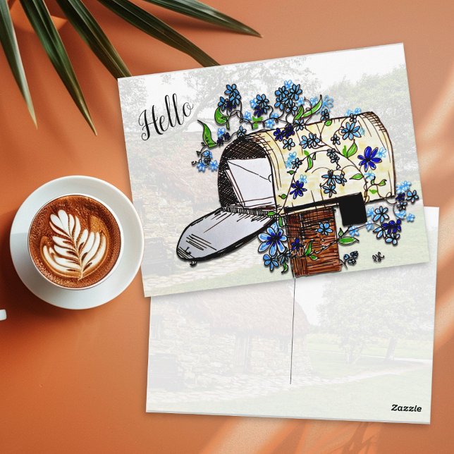 Hej Postlåda Art Blankt vykort (Skapare uppladdad)