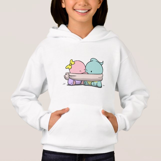 Hej Pou Hoodie T Shirt (Framsida)