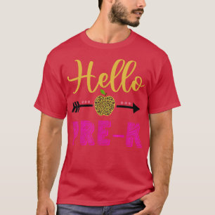 Hej Pre K Back to school Girls Teacher Cute Leop T Shirt