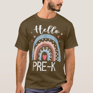 Hej Pre K Funny Boho Rainbow Back to school T Shirt
