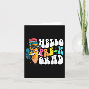 Hej Pre-k Grad Roligt Pencil Back to school Pre-ki Kort