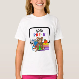 Hej Pre-K School Bear Girl's T-Shirt 2