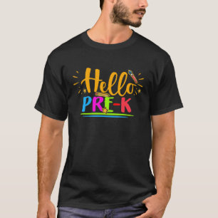 Hej Pre K Shirt Roligt Back to school Lacher Stude T