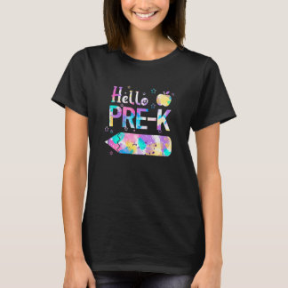 Hej Pre K Squad Back to school Tie Dye Kids Teac T Shirt