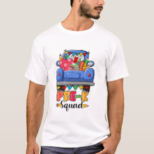 Hej Pre K Squad Cute Lastbil Back to school Teache T Shirt