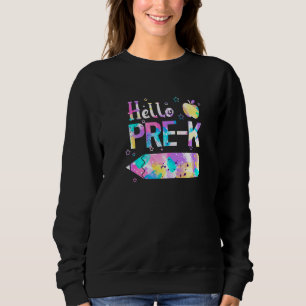 Hej Pre K-squad tillbaka till skolan Tie Dye Barn T Shirt
