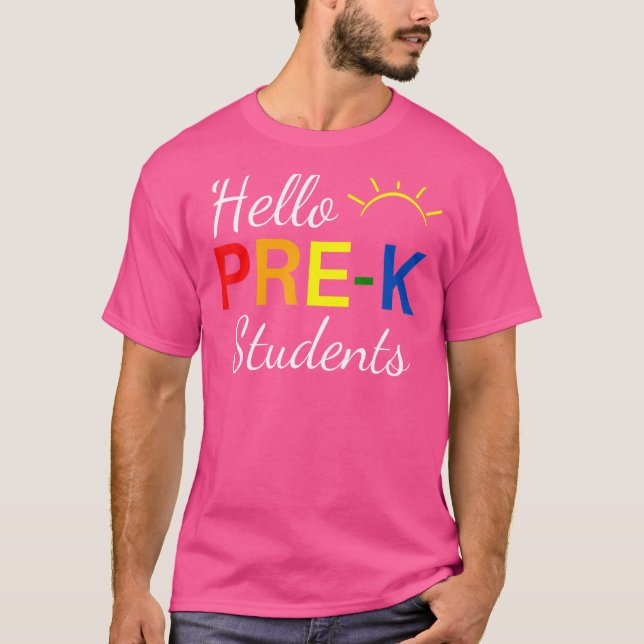Hej Pre K Studenter Back to school Lacher Sunshi T Shirt (Framsida)