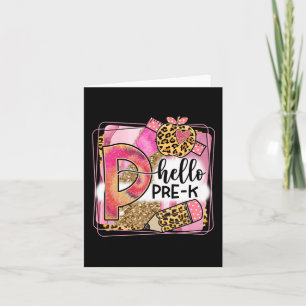 Hej Pre-K Team PreK Back to school Lärarflickor Kort