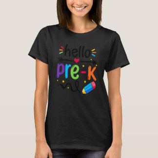 Hej Pre K Team Prek Tillbaka Till Skolan Lärare Fl T Shirt
