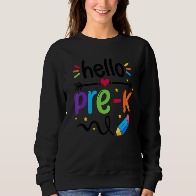 Hej Pre K Team Prek Tillbaka Till Skolan Lärare Fl T Shirt (Framsida)