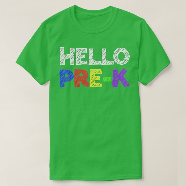Hej PreK Back to school T Shirt (Design framsida)