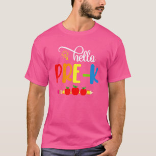 Hej Prek Teacher Student Välkommen Back to school T Shirt