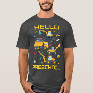 Hej Preschool Construction Lastbil Back to school T Shirt