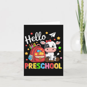 Hej Preschool Cute Cow 100-dagarsstudiedag Kort