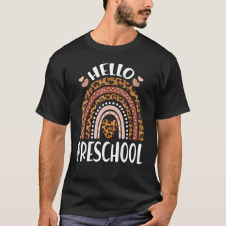 Hej Preschool Rainbow Teacher Kids tillbaka till S T Shirt