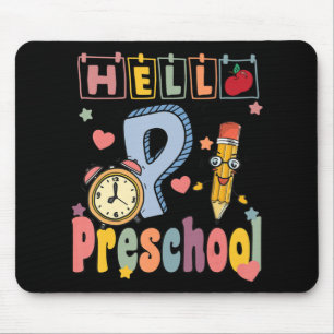 Hej Preschool Retro Teacher Småbarn Girls Tillbaka Musmatta