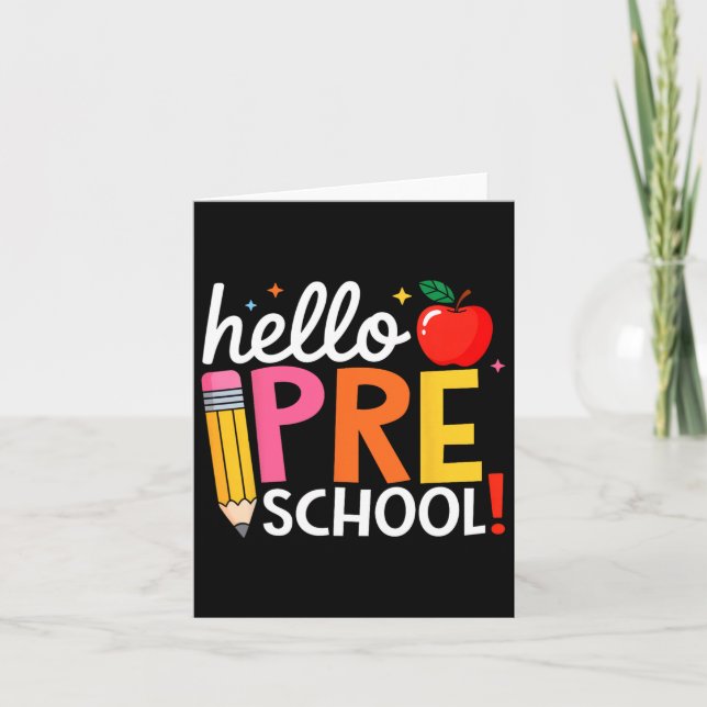 Hej Preschool Teacher Team före K Back to school Kort (Framsida)