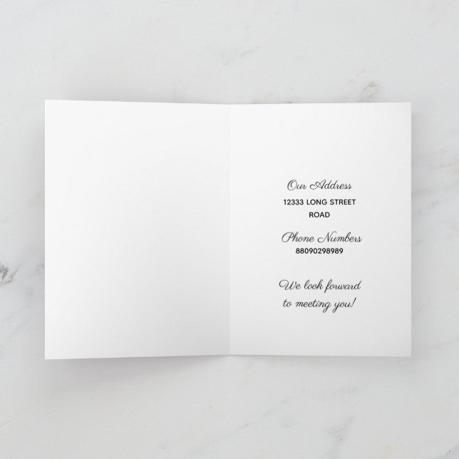 Hej, presentation för nya grannkortsfamiljen kort (Inuti)